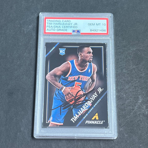 2013-14 Panini Pinnacle #43 Tim Hardaway Jr. Signed Card AUTO 10 PSA Slabbed Knicks