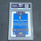 2017-18 Donruss #33 Wesley Matthews Signed Card AUTO PSA Slabbed Mavericks
