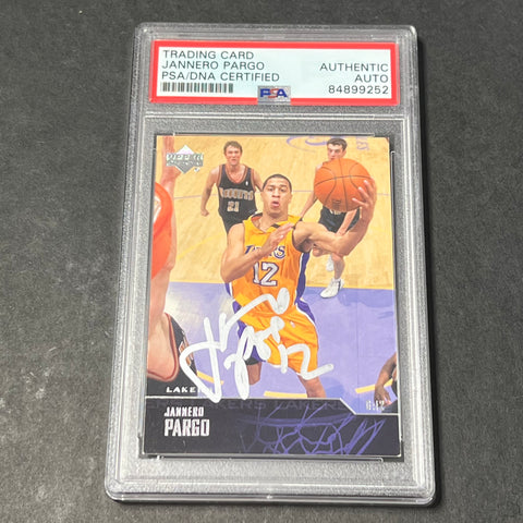 2003-04 Upper Deck #120 Jannero Pargo Signed Card AUTO PSA Lakers