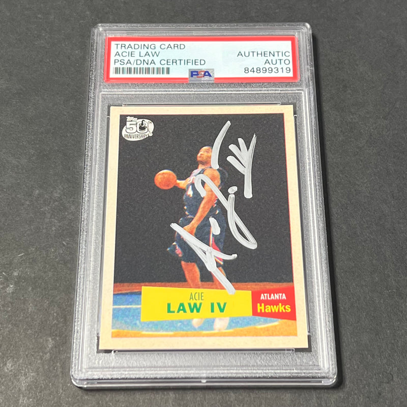 2007 Topps #121 Acie Law IV Signed AUTO PSA Slabbed Hawks