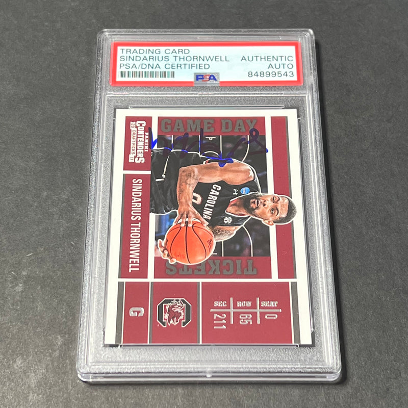 2017-18 Contenders Draft Picks School Colors #33 Sindarius Thornwell Signed Card AUTO PSA Slabbed Carolina