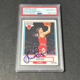 1990-91 Fleer #28 John Paxson Signed Card AUTO Grade 10 PSA Slabbed Bulls