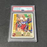 1992 Pacific Trading Card #312 Russ Grimm Signed Card AUTO 10 PSA Slabbed Washington