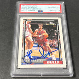 1992-93 Topps #24 John Paxson Signed Card AUTO Grade 10 PSA Slabbed Bulls