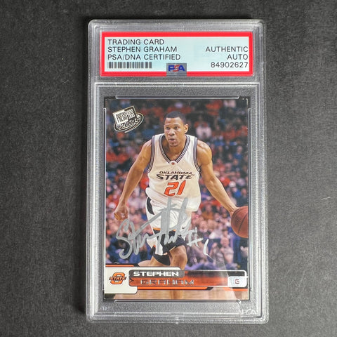 2005-06 Press Pass #15 Stephen Graham Signed Card AUTO PSA Slabbed Oklahoma
