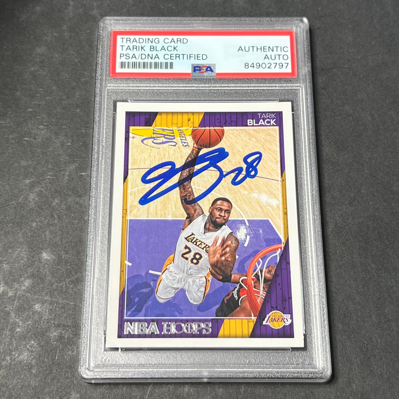 2016-17 Panini Hoops #205 Tarik Black Signed Card AUTO PSA Slabbed Lakers