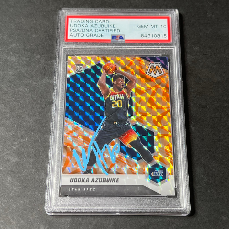 2020-21 Panini Mosiac #234 Udoka Azubuike AUTO 10 Signed Card PSA/DNA Encapsulated Jazz