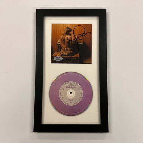 Taylor Swift Signed CD Cover Framed PSA/DNA Lavender Midnights Autographed