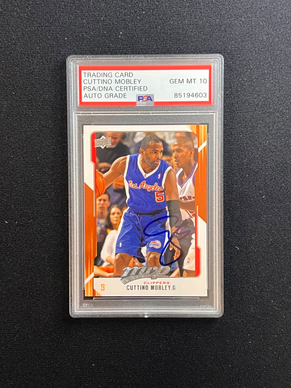 2008-09 Upper Deck NBA MVP #67 Cuttino Mobley Signed Card AUTO 10 PSA Slabbed Clippers