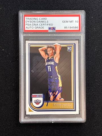 2022-2023 Panini Hoops #238 Dyson Daniels Signed Card Auto PSA Slabbed RC Pelicans