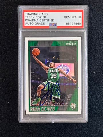 2016-17 Panini NBA Hoops #175 Terry Rozier Signed Card AUTO 10 PSA/DNA Slabbed Celtics