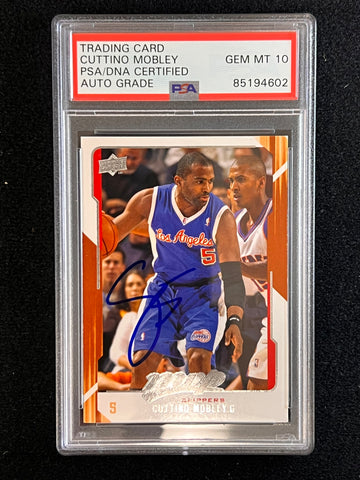 2008-09 Upper Deck NBA MVP #67 Cuttino Mobley Signed Card AUTO 10 PSA/DNA Slabbed Clippers