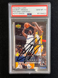 2007-08 Upper Deck First Edition #200 Gilbert Arenas Signed Card AUTO PSA Slabbed Wizards