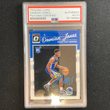 2016-17 Panini Donruss #174 Damian Jones Signed Card AUTO PSA/DNA Slabbed GSW RC