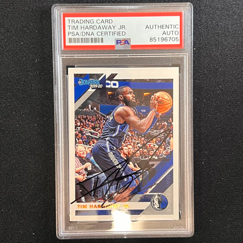 2019-20 Panini Donruss #47 Tim Hardaway Jr. Signed Card AUTO PSA Slabbed Mavericks