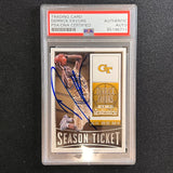 2015-16 Contenders Draft Picks #27 Derrick Favors Signed Card AUTO PSA Slabbed Georgia Tech