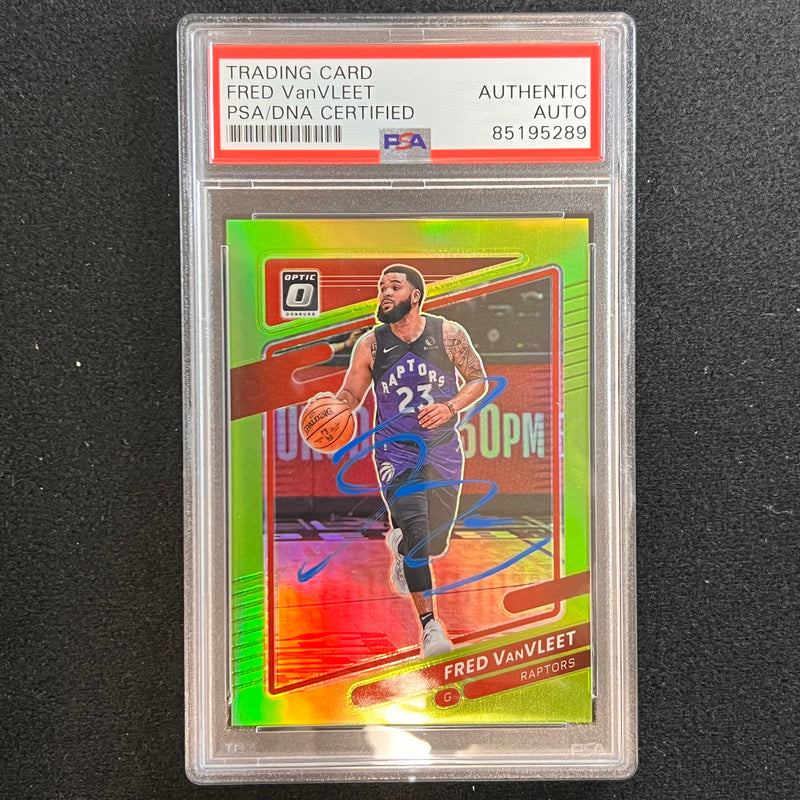 2021-22 Panini Donruss Optic #1 Fred VanVleet Signed Card AUTO PSA Slabbed Raptors