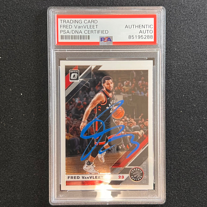 2019-20 Panini Donruss Optic #9 Fred VanVleet Signed Card AUTO PSA Slabbed Raptors
