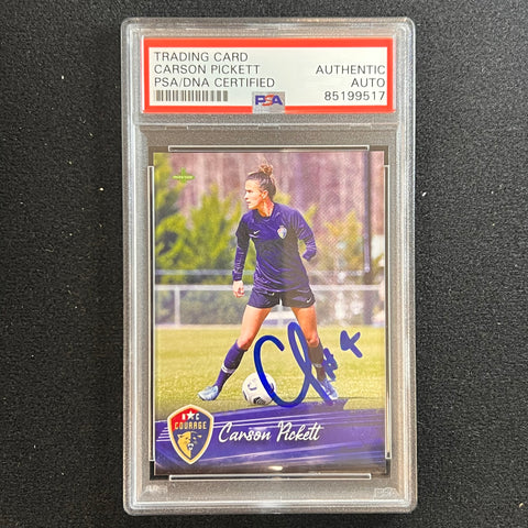 2021 Parkside NWSL Premier Edition #161 Carson Pickett signed Card PSA/DNA AUTO Courage