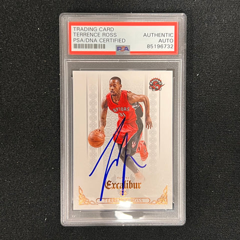 2014-15 Panini NBA Hoops #34 Terrence Ross Signed Card AUTO PSA Slabbed Raptors