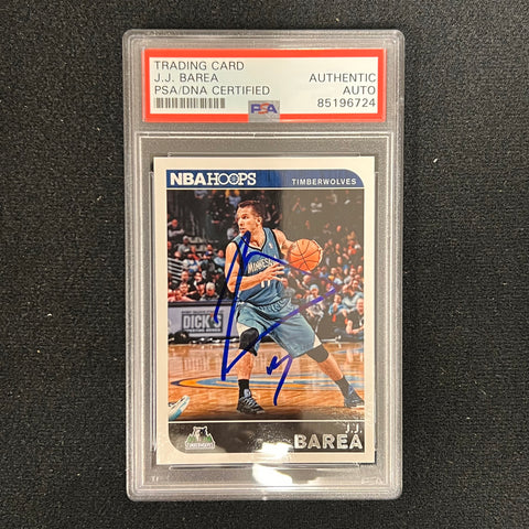 2014-15 NBA Hoops #79 JJ Barea Signed Card AUTO PSA/DNA Slabbed Timberwolves