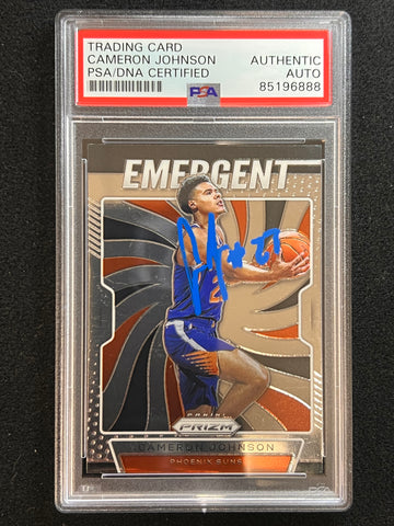 2019-20 Panini Prizm #13 Cameron Johnson Signed Card PSA Slabbed Auto RC Suns