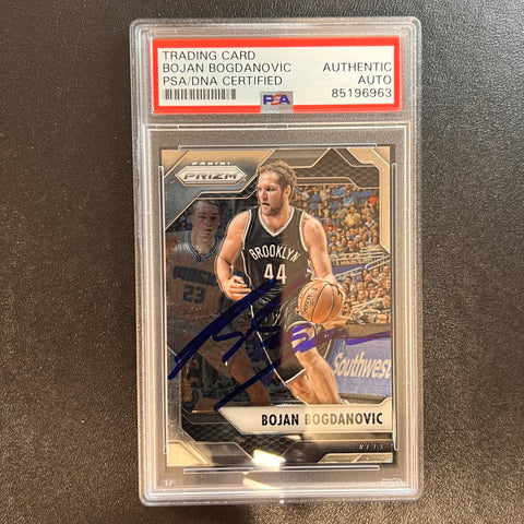 2016-17 Panini Prizm #164 Bojan Bogdanovic Signed Card AUTO PSA Slabbed Nets