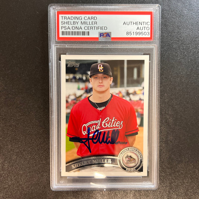 2011 Topps #301 Shelby Miller Signed Card PSA Slabbed AUTO River Bandits
