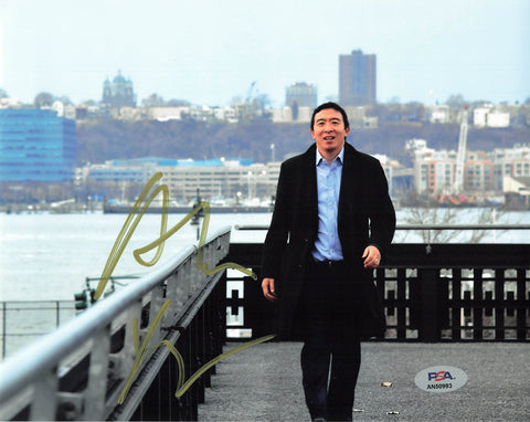 ANDREW YANG Signed 8x10 photo PSA/DNA Autographed