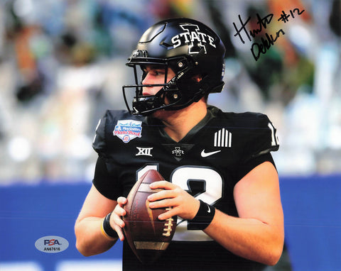 Hunter Dekkers signed 8x10 photo PSA/DNA Autographed Iowa State Football