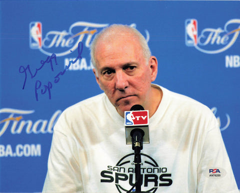Gregg Popovich signed 8x10 photo PSA/DNA San Antonio Spurs Autographed
