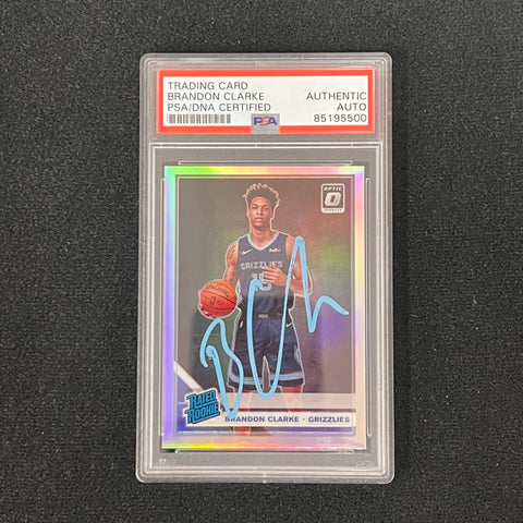 2019-20 Panini Donruss Optic #194 Brandon Clarke Signed Card AUTO PSA Slabbed RC Grizzlies