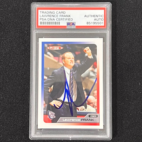 2004-05 Topps Total #395 Lawrence Frank Signed Card PSA Slabbed Nets