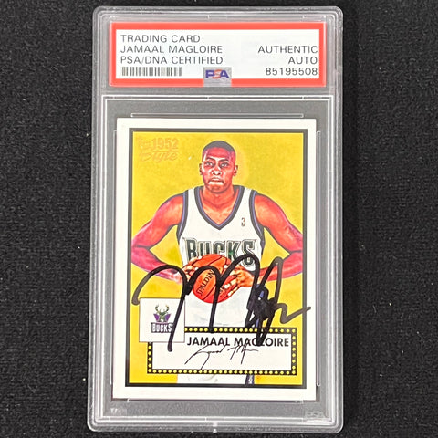 2005-06 Topps #84 Jamaal Magloire Signed Card AUTO PSA/DNA Slabbed Bucks