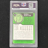 1977 Topps #51 Don Watts Signed Card AUTO PSA Slabbed Sonics