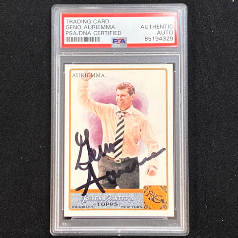 2011 Topps #133 Geno Auriemma Signed Card AUTO PSA Slabbed Connecticut