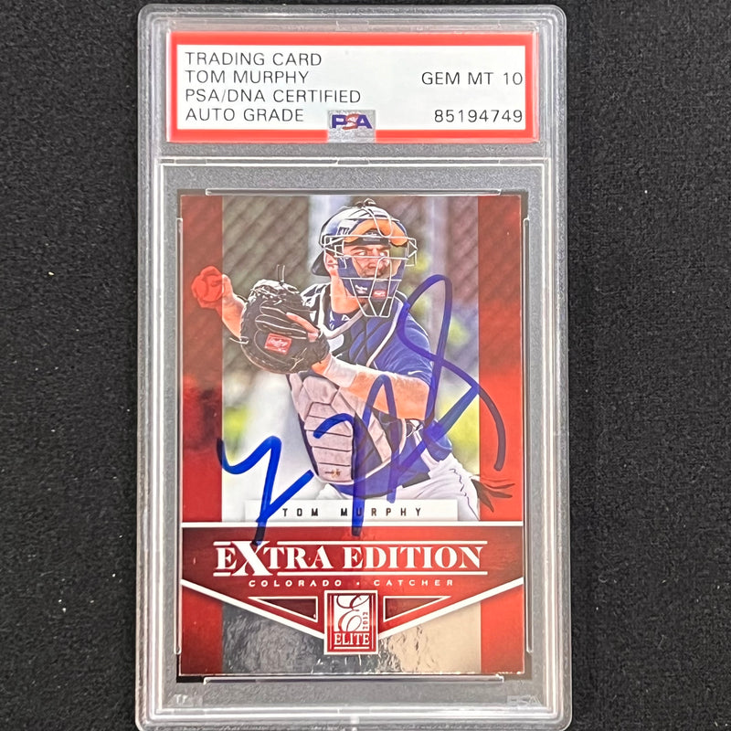 2012 Panini Elite Extra Edition #91 Tom Murphy Signed Card PSA/DNA AUTO 10 Slabbed Rockies