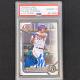 2022 Topps Bowman #BP-85 Peyton Wilson Signed Card PSA/DNA AUTO 10 Slabbed Royals