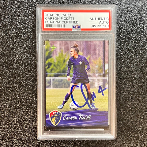 2021 Parkside NWSL Premier Edition #161 Carson Pickett signed Card PSA/DNA AUTO Courage