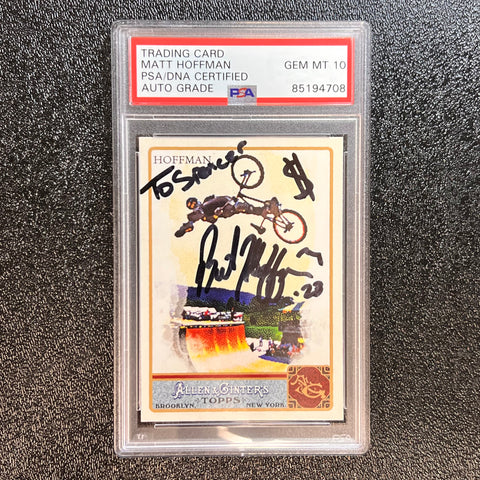 2011 Topps #83 Allen & Ginters Mat Hoffman Signed Card PSA Slabbed AUTO 10 BMX