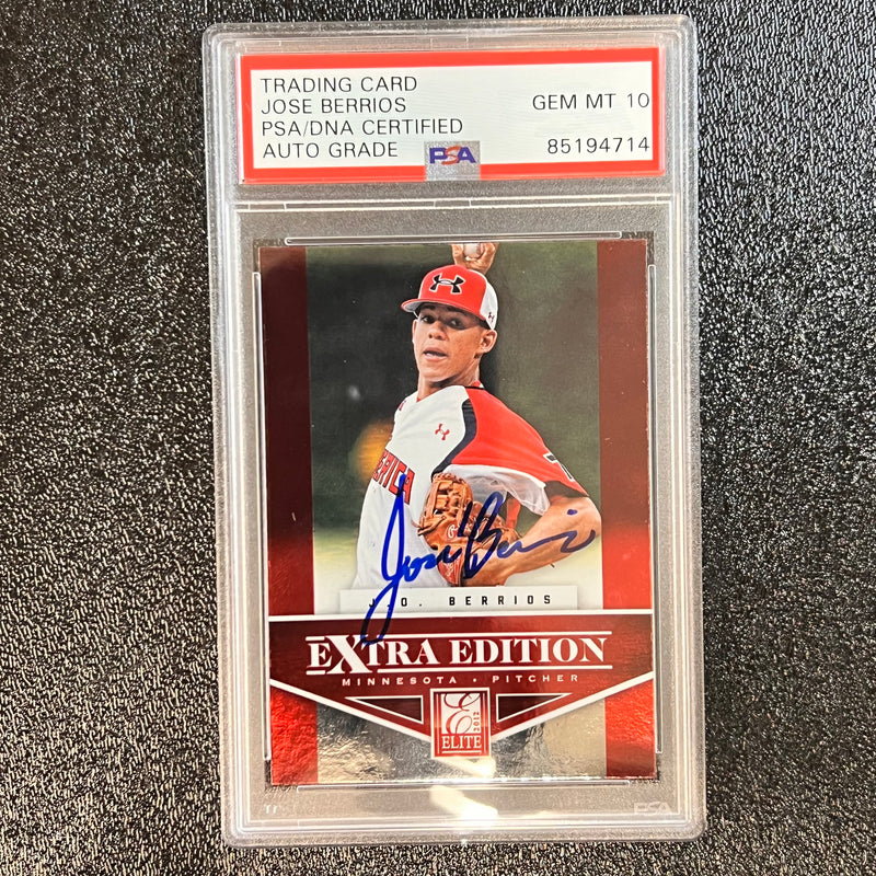 2012 Panini Elite Extra Edition #88 Jose Berrios Signed Card PSA/DNA Slabbed AUTO 10 Twins