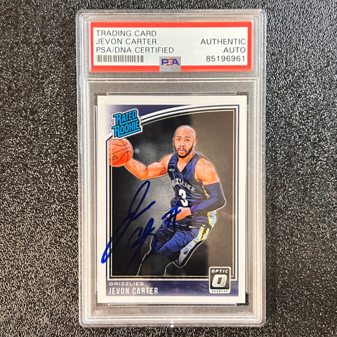 2018-19 Donruss Rated Rookie #169 Jevon Carter Signed Card AUTO PSA Slabbed RC Grizzlies