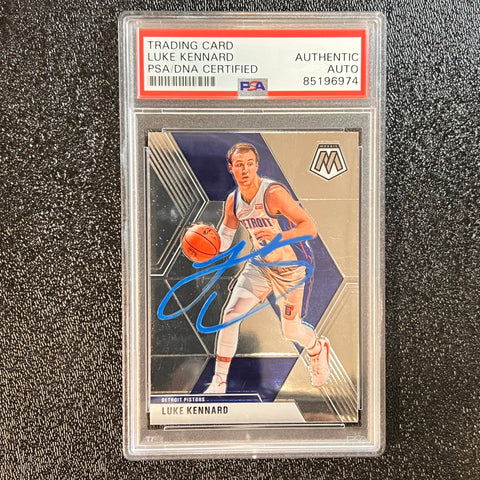 2019-20 Panini Mosaic #27 Luke Kennard Signed AUTO PSA Slabbed Pistons