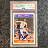 2017-18 Panini Hoops #100 Kristaps Porzingis Signed Card AUTO 10 PSA Slabbed Knicks