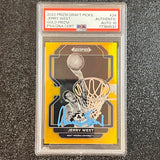 2022 Prizm Draft Picks Gold #24 JERRY WEST Signed Card Authentic AUTO 10 PSA Slabbed Lakers