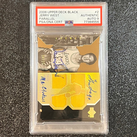 2006 Upper Deck Black Parallel #2 JERRY WEST Signed Card Authentic AUTO 9 PSA Slabbed Lakers