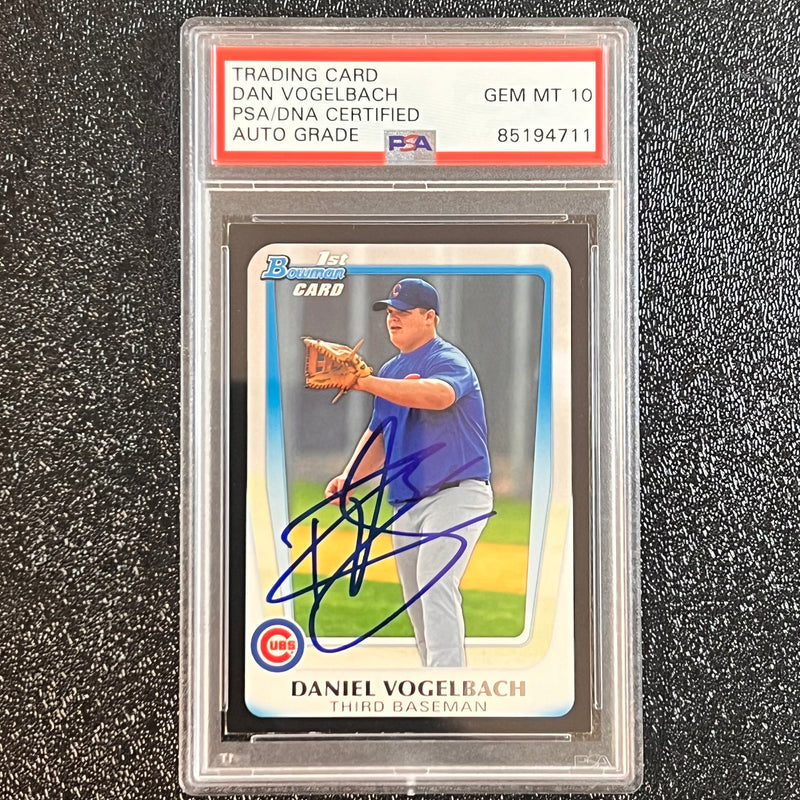 2011 Topps Bowman #BDPP10 Dan Vogelbach Signed Card AUTO 10 PSA Slabbed Cubs
