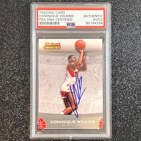 2007 Topps Trademark Moves #49 Dominique Wilkins Card Signed Card AUTO PSA Slabbed Hawks