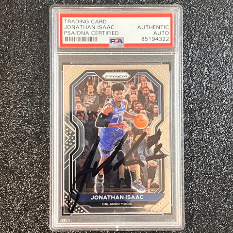 2020-21 Panini Prizm #250 Jonathan Isaac Signed Card AUTO PSA Slabbed Magic