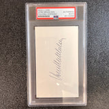 Vern Mikkelsen Signed index card AUTO PSA Slabbed